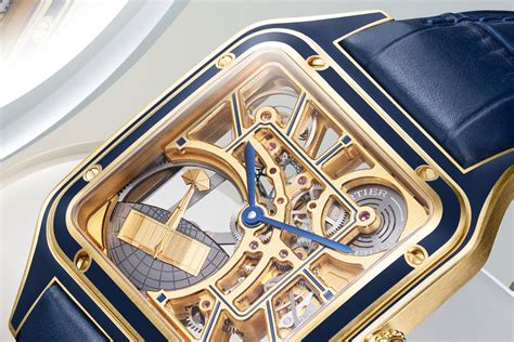 cartier santos gold replica|cartier santos dumont micro rotor.